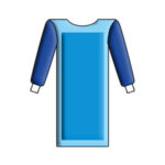 گان جراح پیش سینه 2 لایه SMS و آستین لمینه 3 لایه