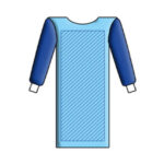 گان جراح پیش سینه لمینه کاغذی و آستین لمینه 3 لایه