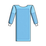 گان جراح آستین و پیش سینه لمینه کاغذی