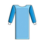 گان جراح پیش سینه لمینه کاغذی و آستین لمینه 2 لایه