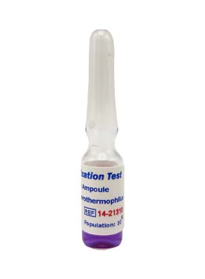 خرید تست اسپور ویال آمپولی شیشه ای اتوکلاو بخار با اسپور Bacillus stearothermophilus برای کنترل کیفیت استریلیزاسیون اتوکلاو بخار. مناسب بیمارستان، دندانپزشکی و آزمایشگاه.